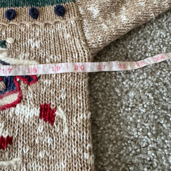 North Crest Vintage Winter Ski Mittens Gorpcore Fair Isle Cardigan Sweater L - Picture 8 of 12